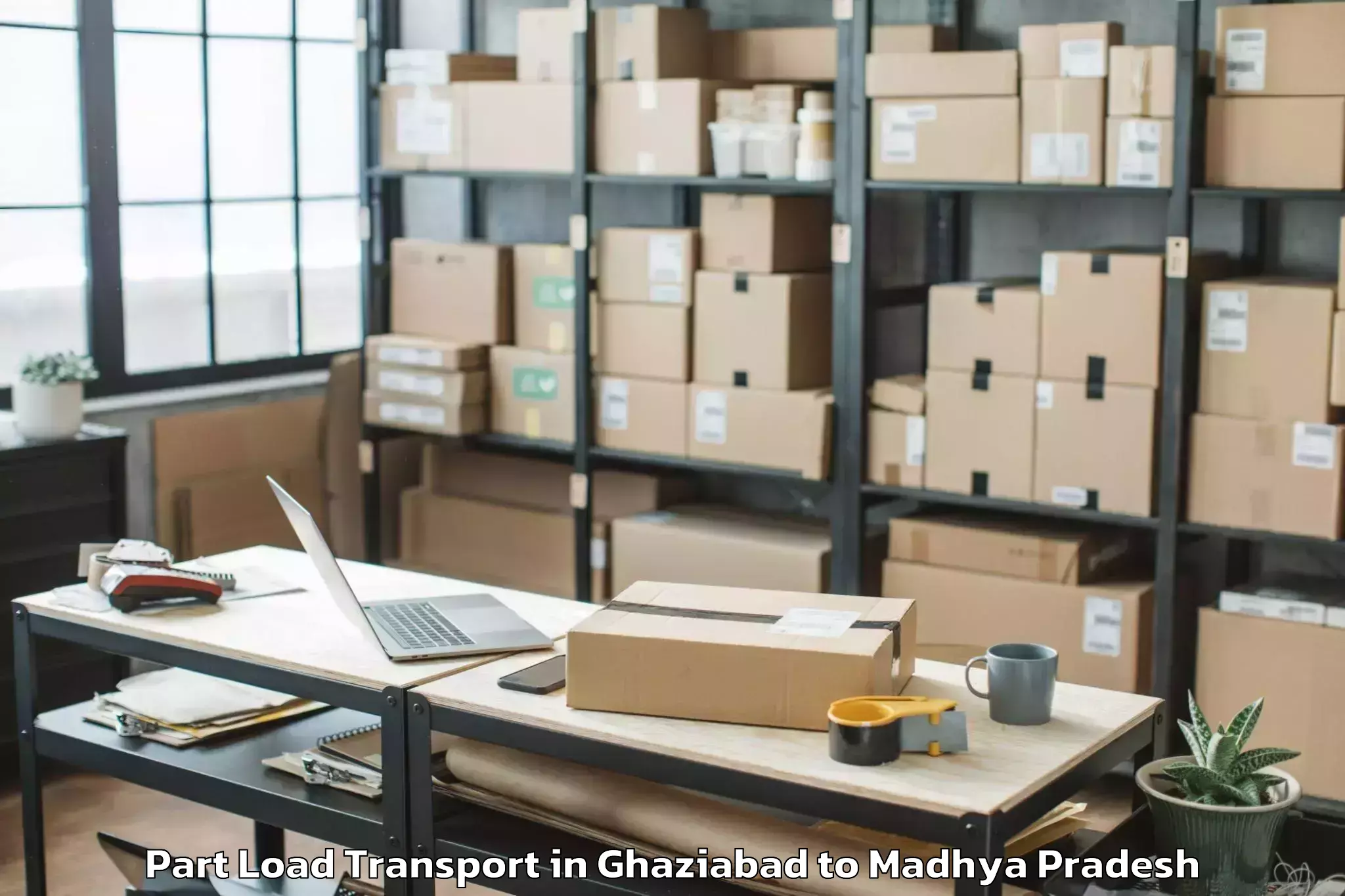 Ghaziabad to Jiwaji University Gwalior Part Load Transport Booking